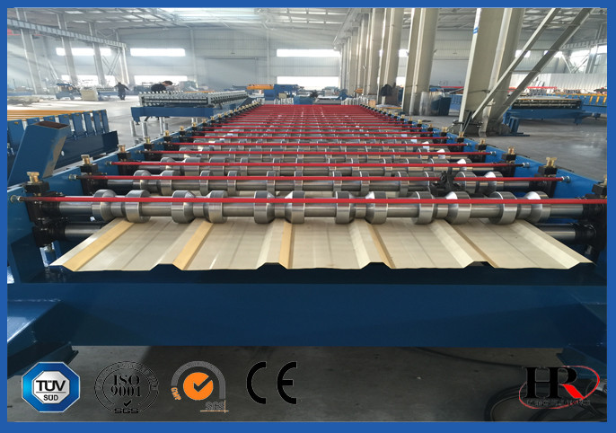 1m Output Width Roof Panel Roll Forming Machine With Mitsubishi Or Siemens PLC